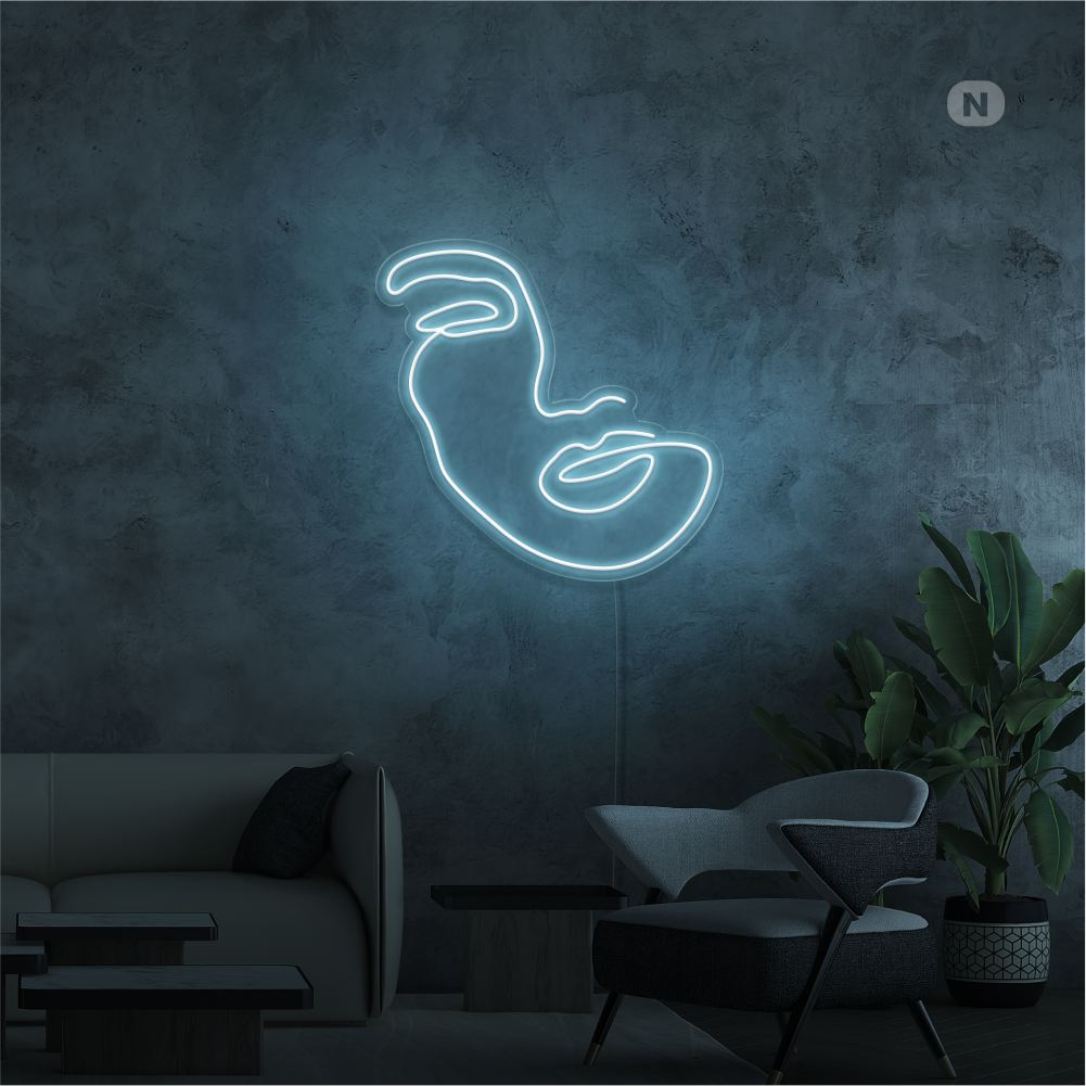 Insegna Al Neon Volto di donna