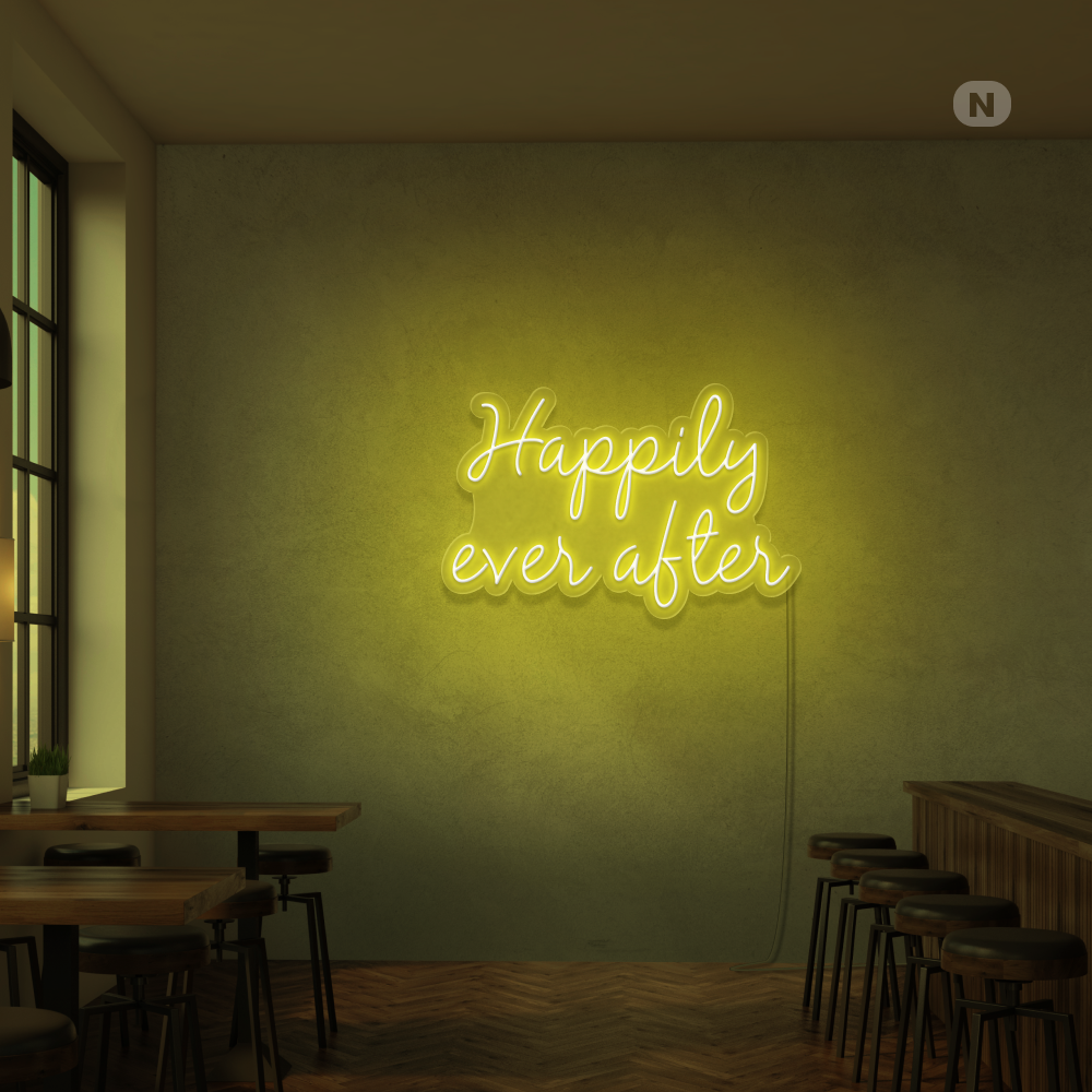 Insegna Al Neon Happily ever after