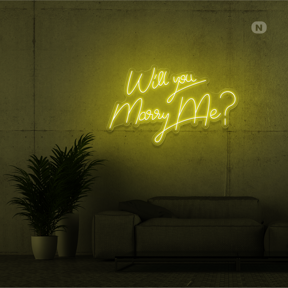 Insegna Al Neon Will You Marry Me