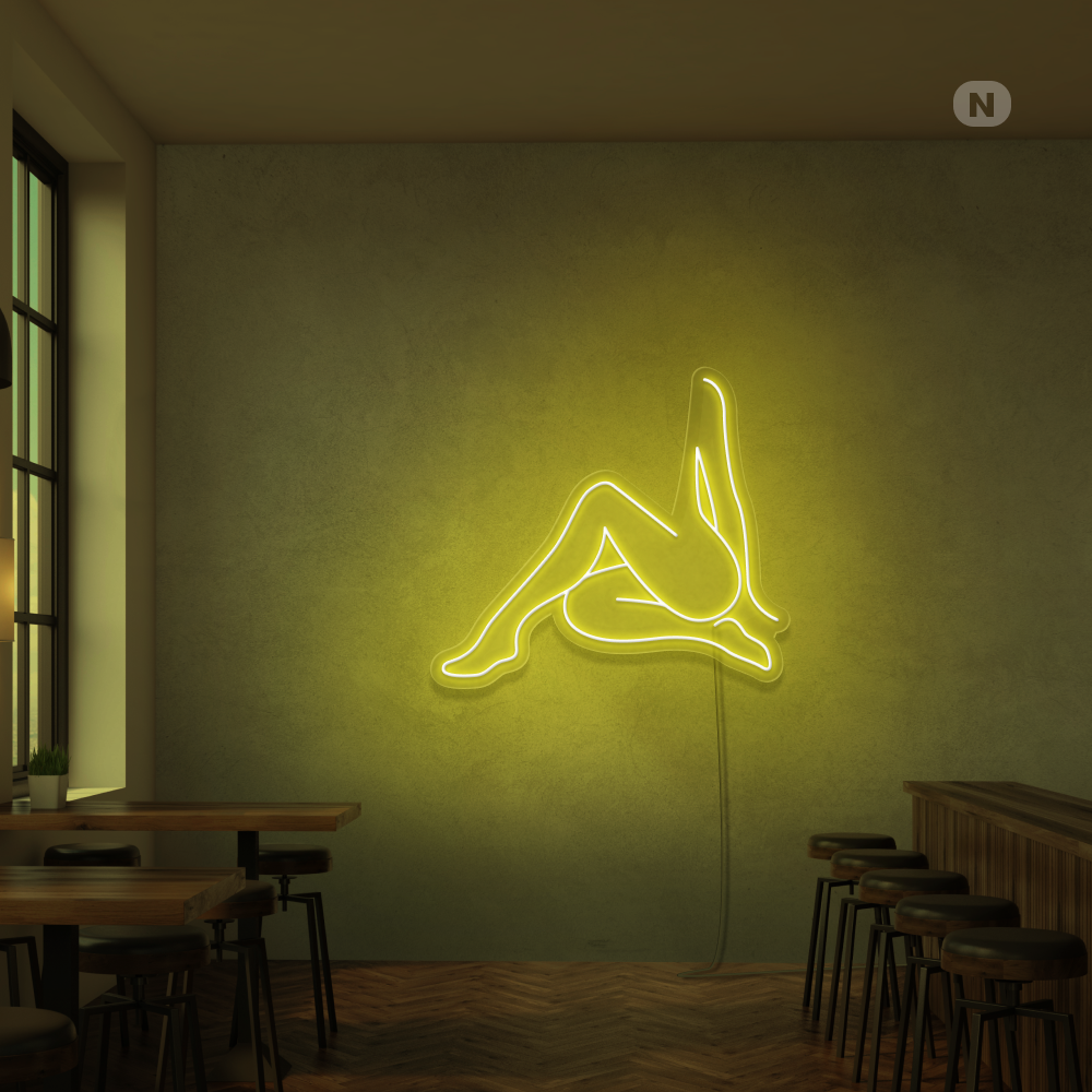 Insegna Al Neon Ragazza sexy