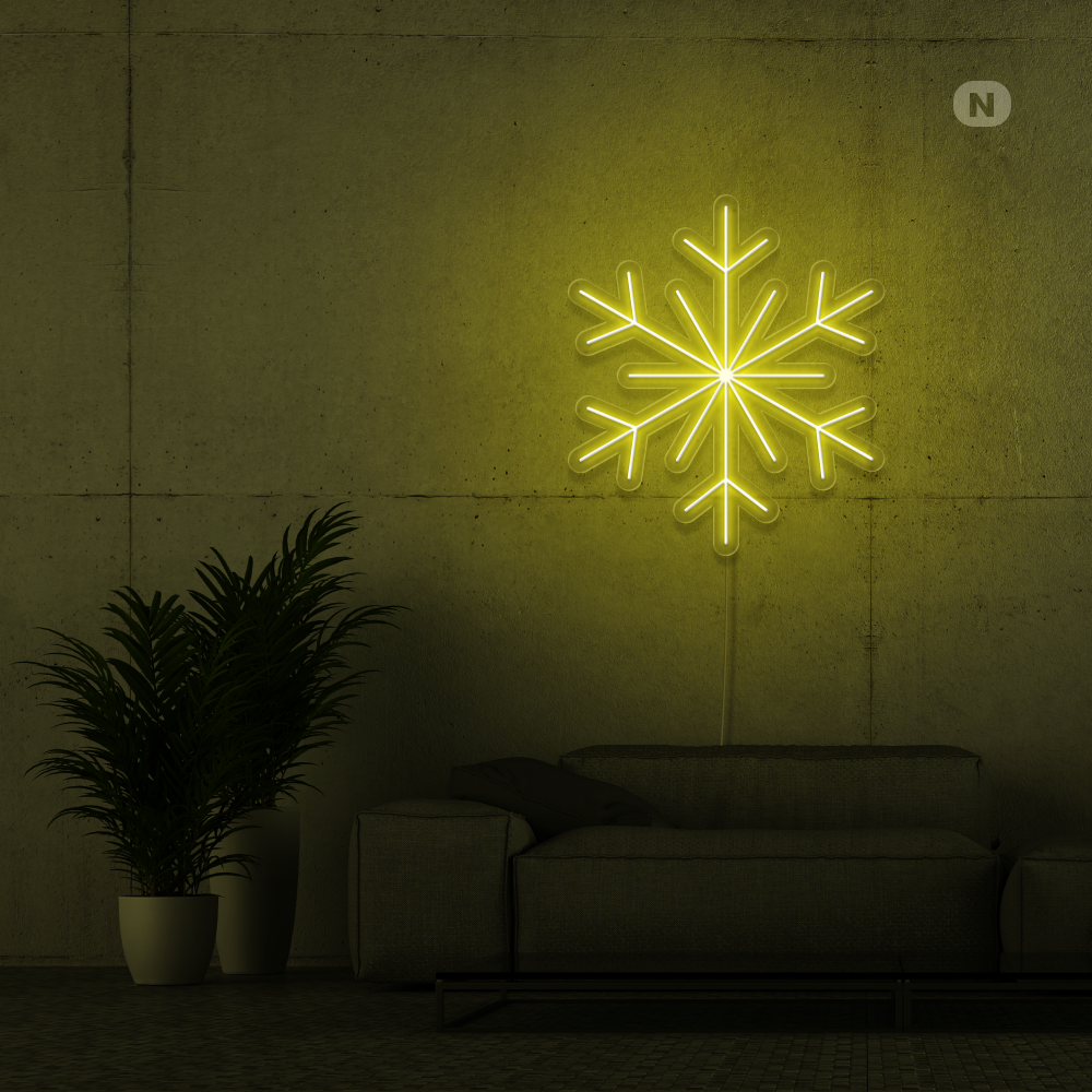Insegna Al Neon Fiocchi di neve
