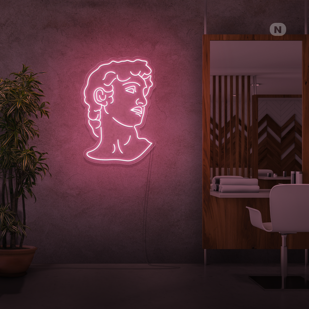 Insegna Al Neon Michelangelo's David