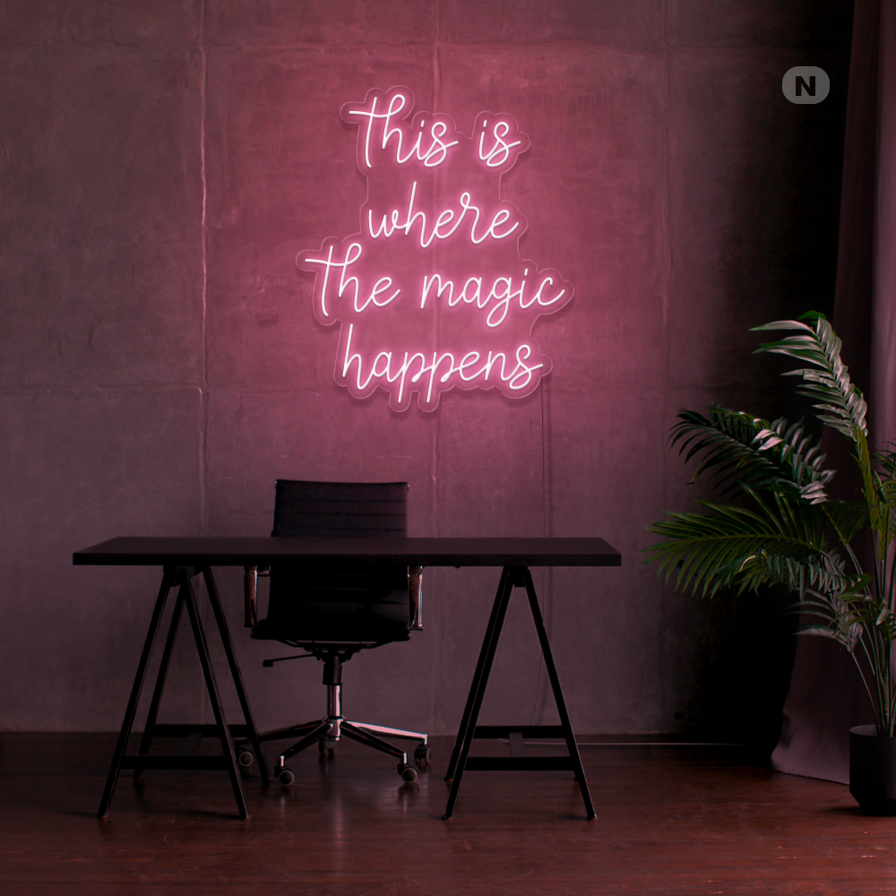 Insegna Al Neon This is where the magic happens