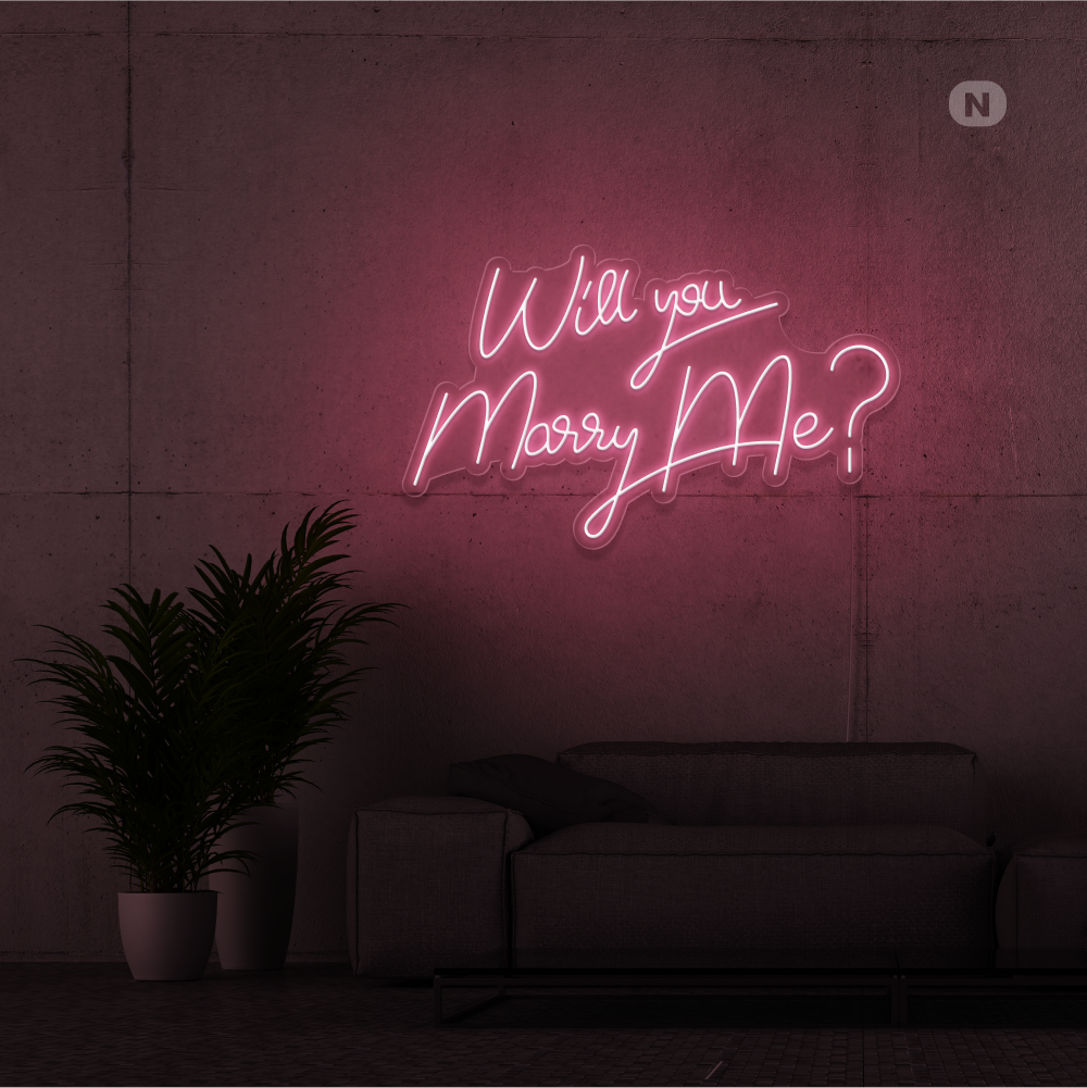 Insegna Al Neon Will You Marry Me