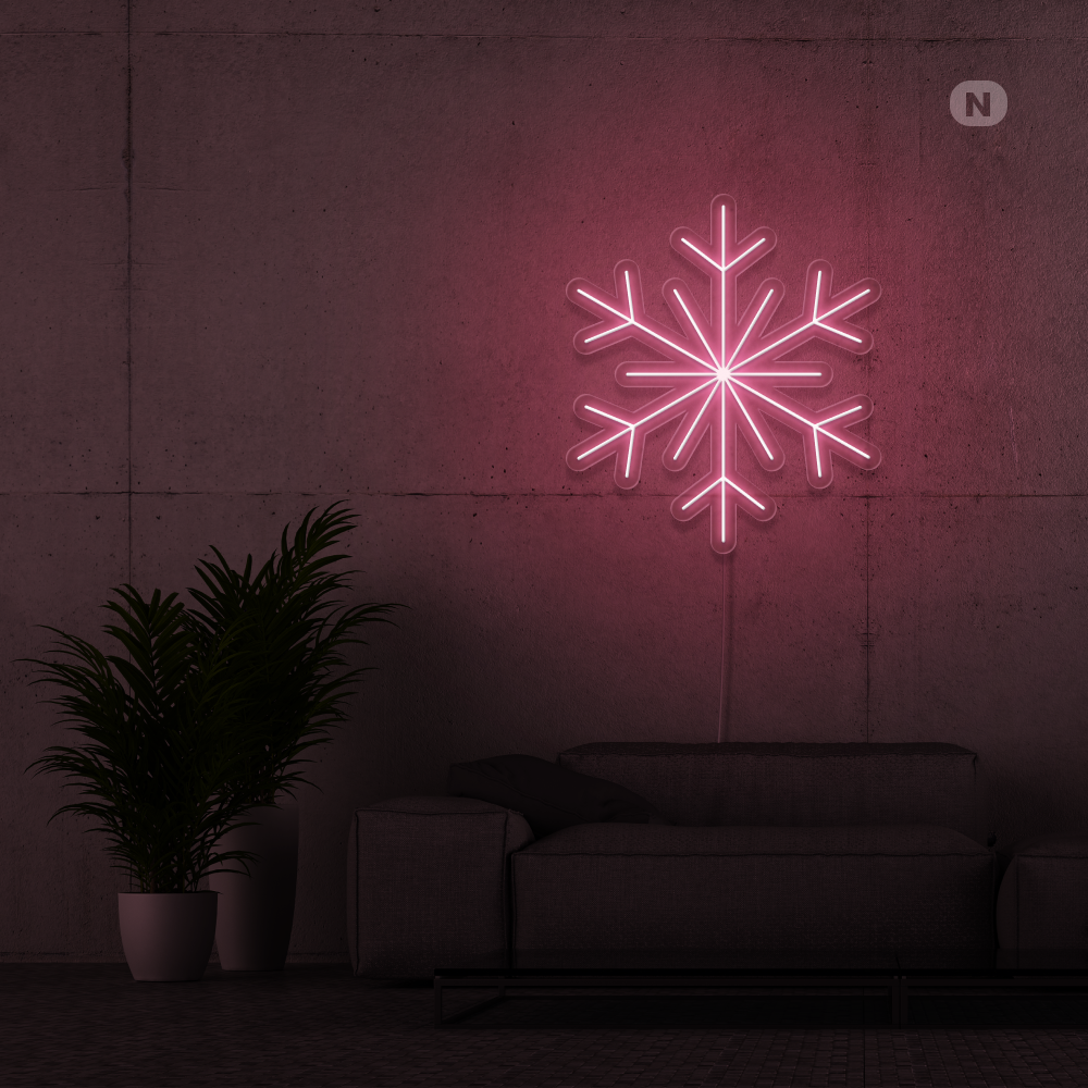 Insegna Al Neon Fiocchi di neve