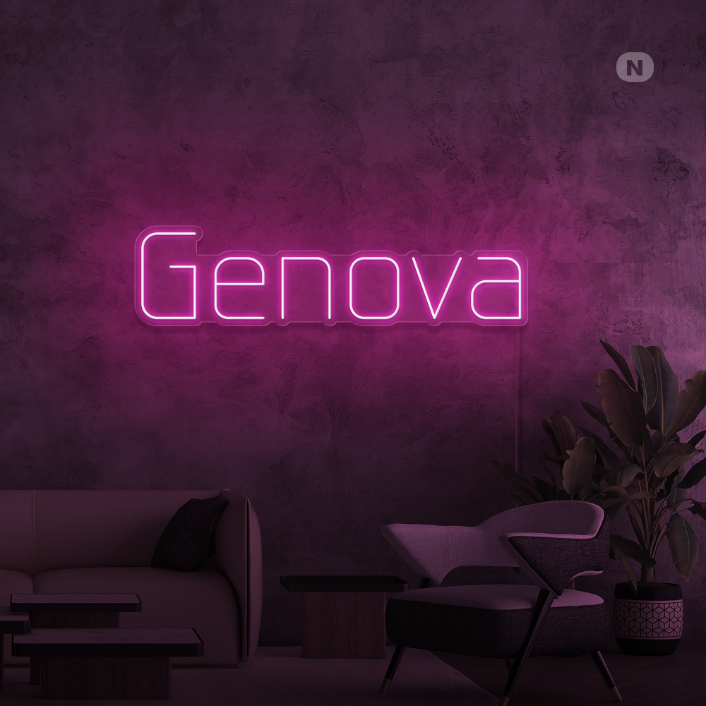 Insegna al neon Genova