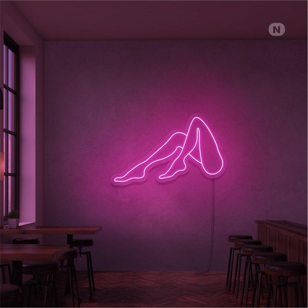 Insegna Al Neon Gambe di donna