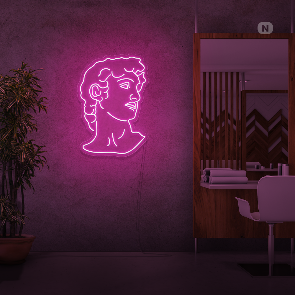Insegna Al Neon Michelangelo's David