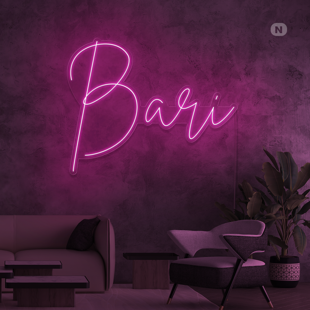 Insegna al neon Bari