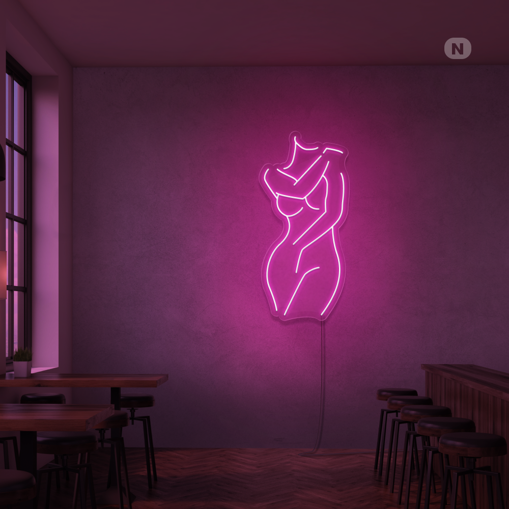 Insegna Al Neon Ragazza sexy