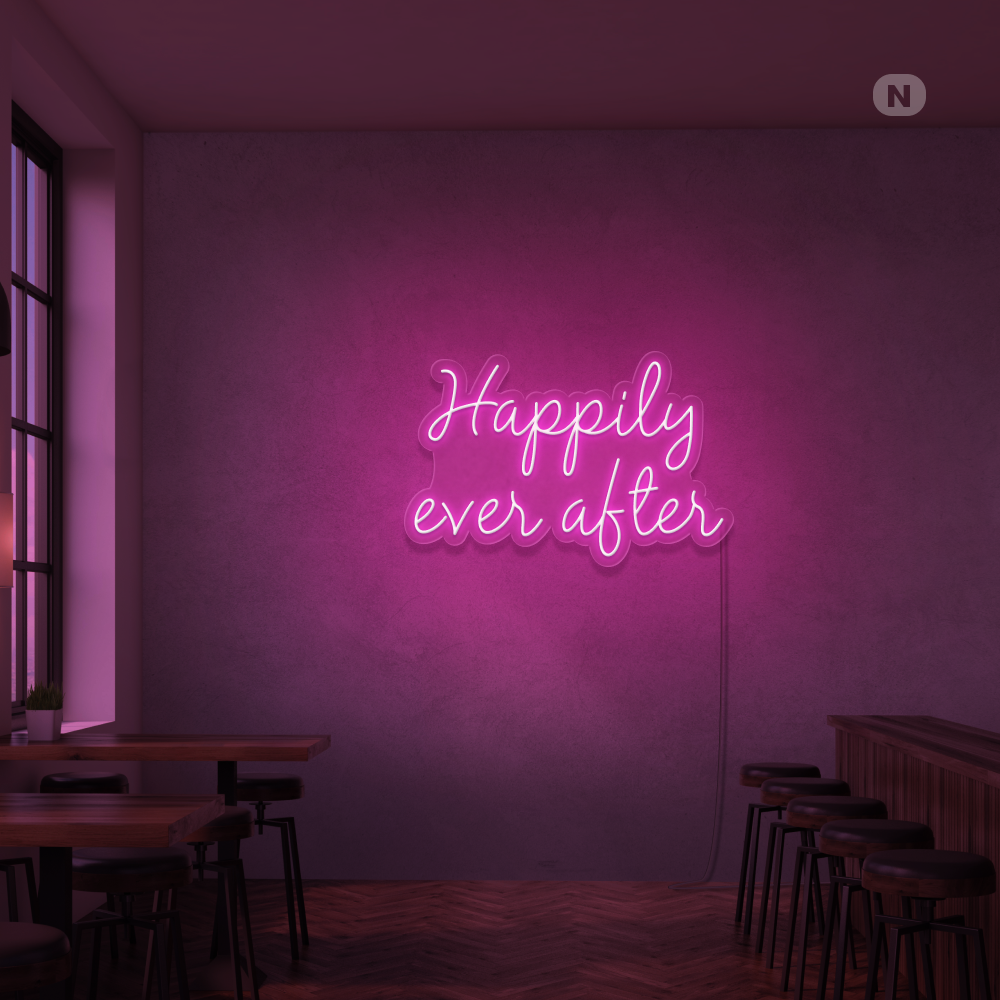 Insegna Al Neon Happily ever after