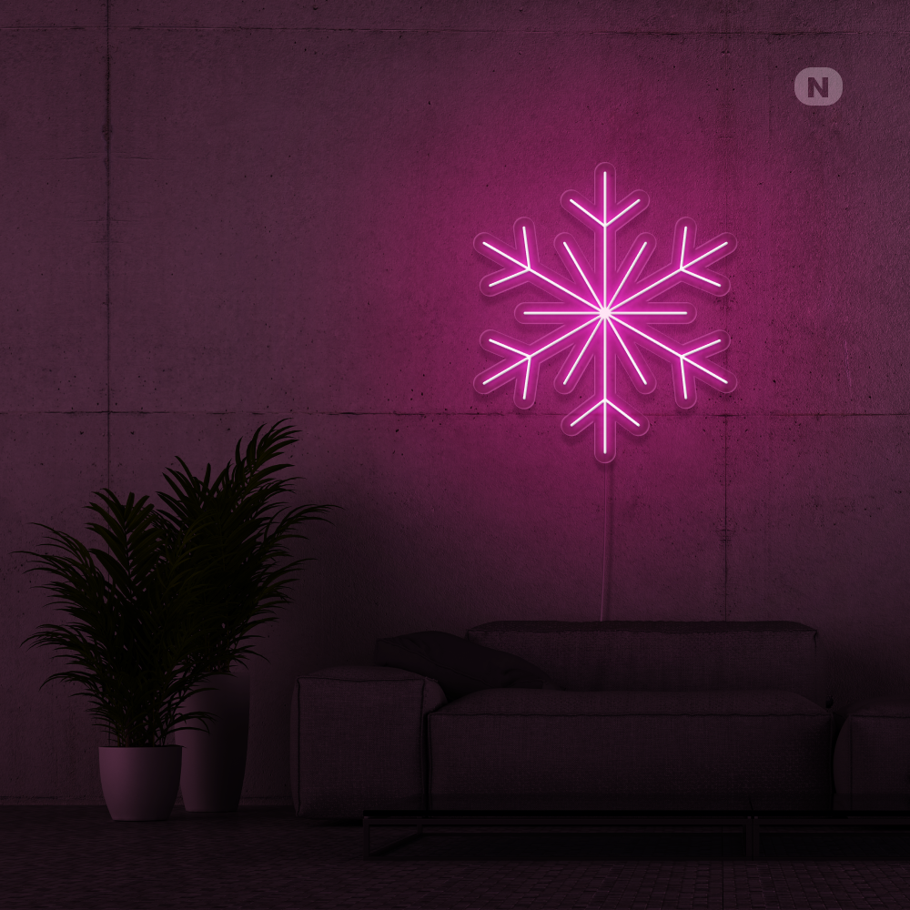 Insegna Al Neon Fiocchi di neve
