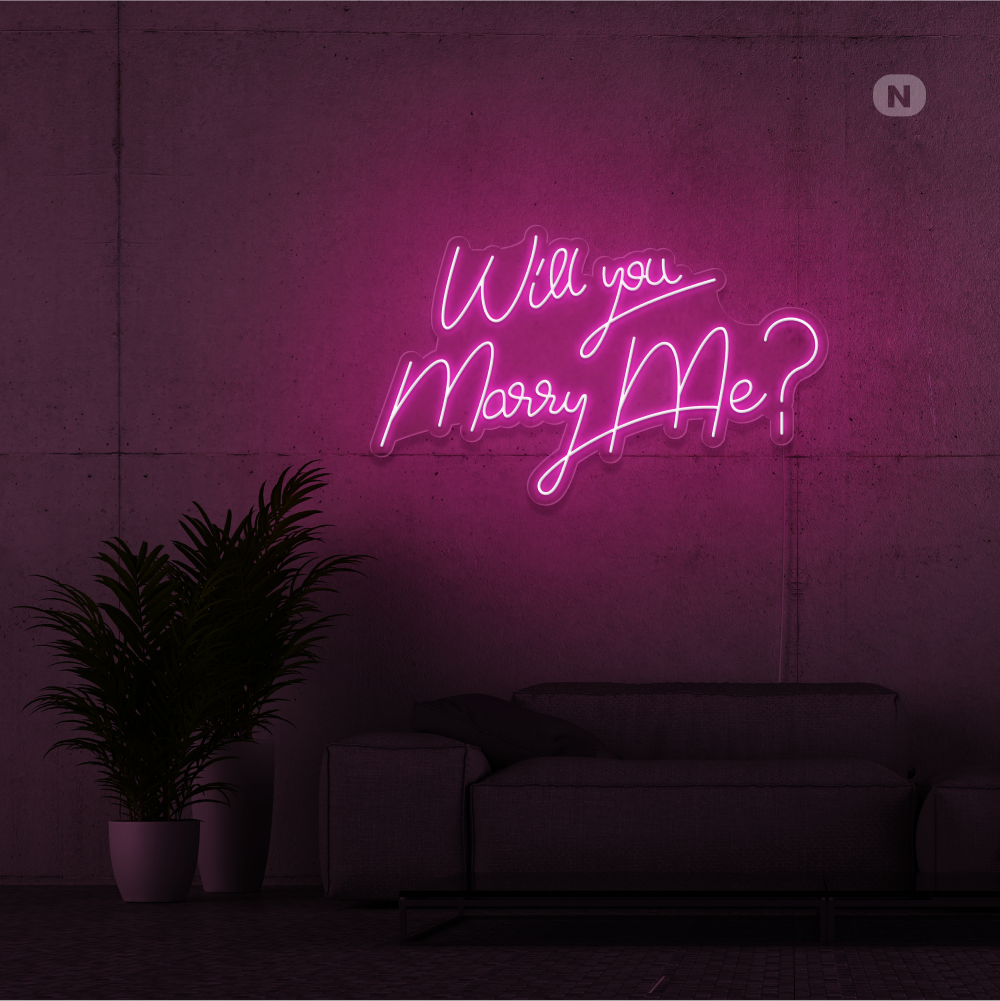 Insegna Al Neon Will You Marry Me