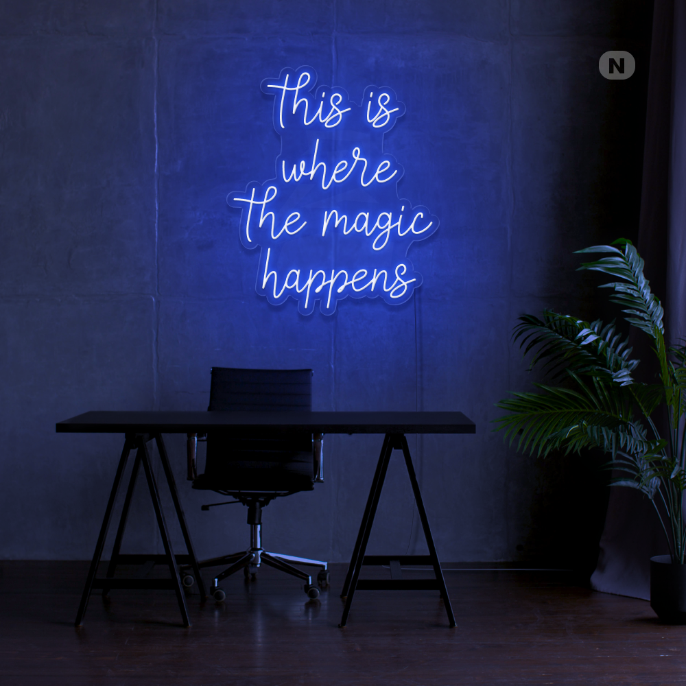 Insegna Al Neon This is where the magic happens
