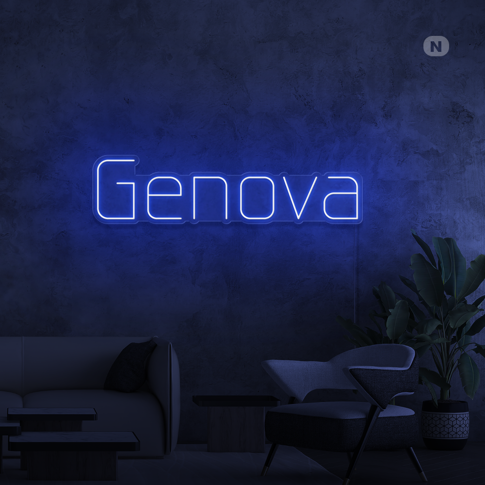 Insegna al neon Genova