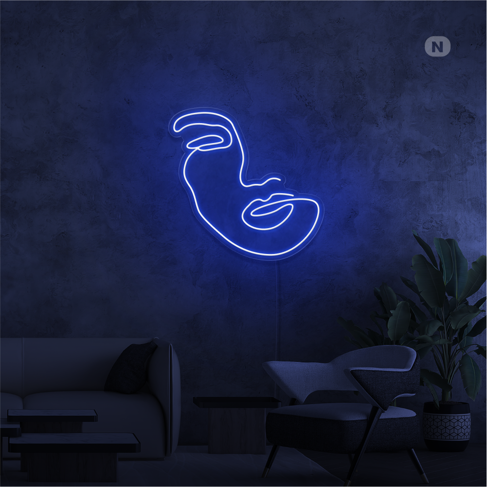 Insegna Al Neon Volto di donna