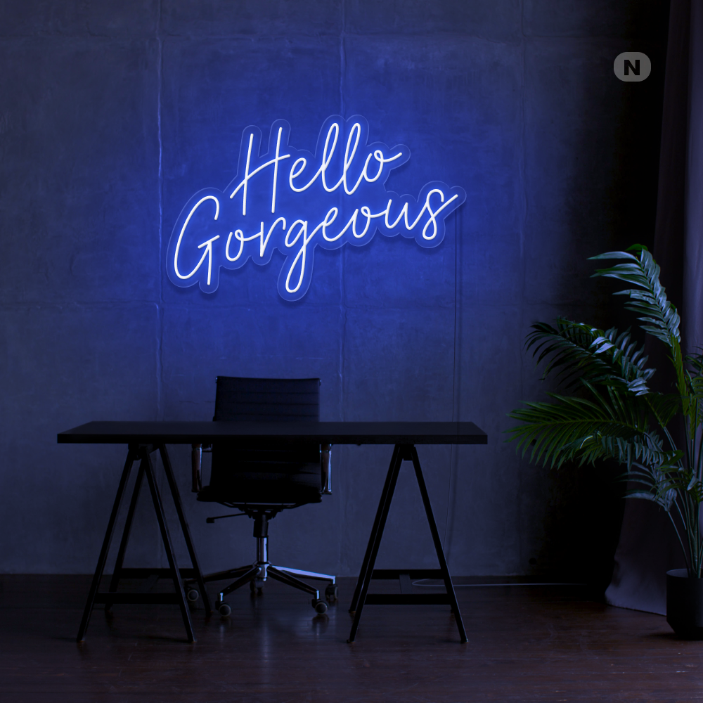Insegna al neon Hello Gorgeous