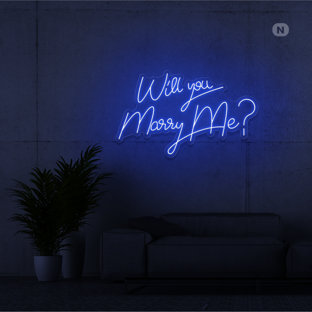 Insegna Al Neon Will You Marry Me