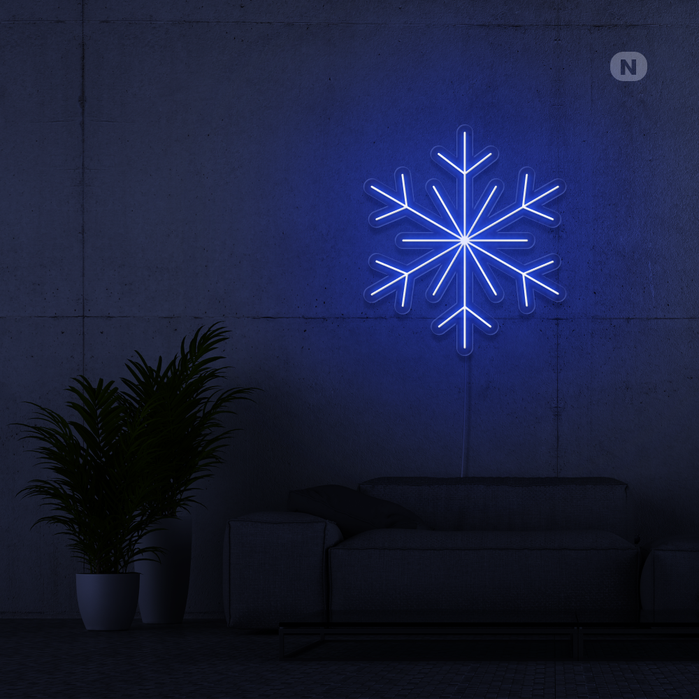 Insegna Al Neon Fiocchi di neve