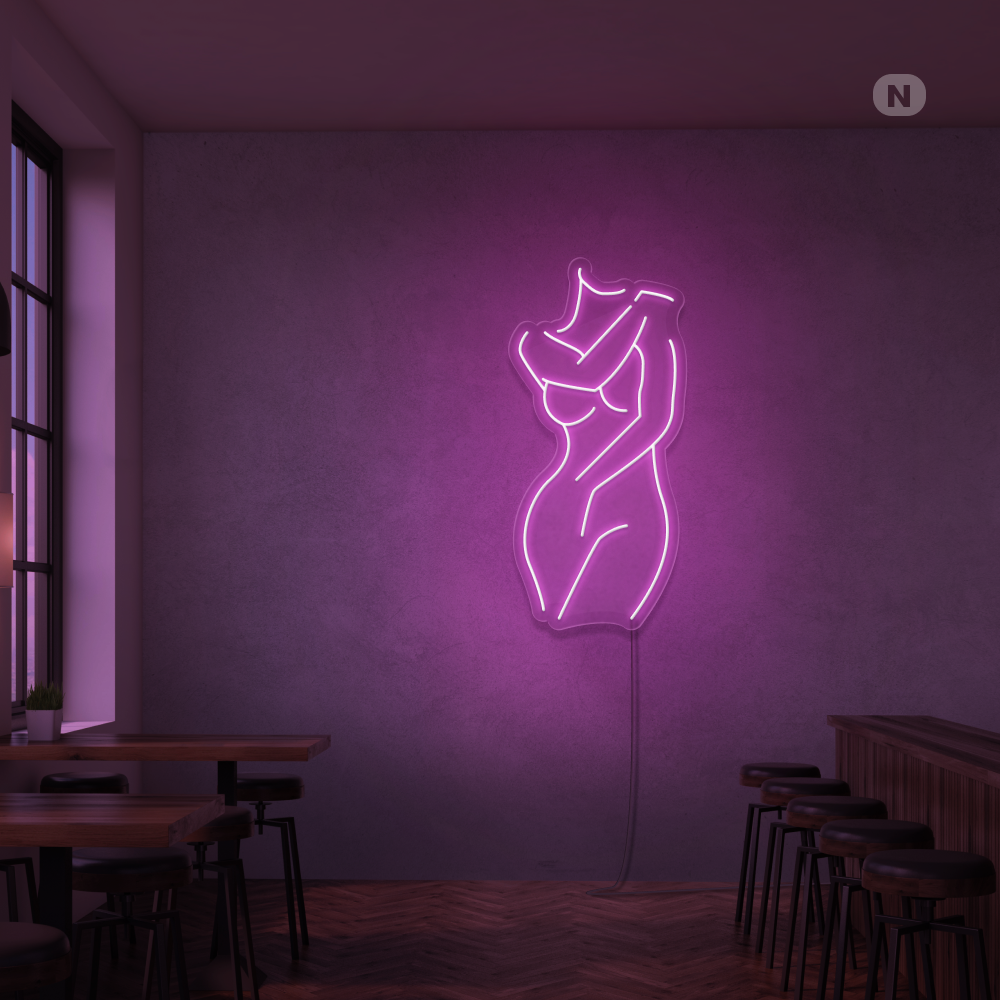 Insegna Al Neon Ragazza sexy