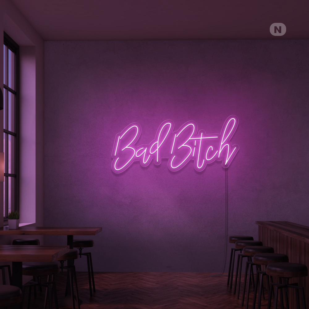 Insegna Al Neon Bad Bitch