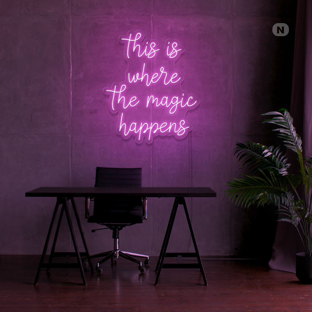 Insegna Al Neon This is where the magic happens