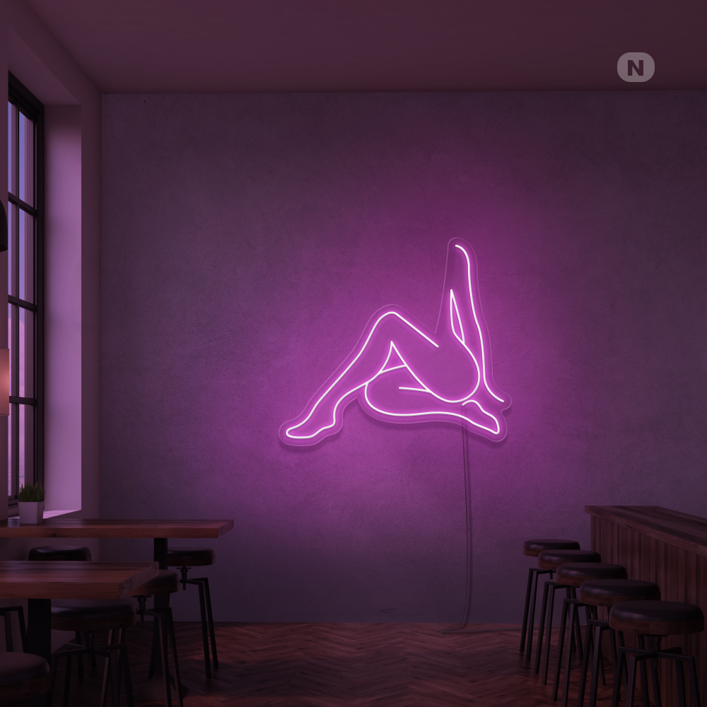 Insegna Al Neon Ragazza sexy
