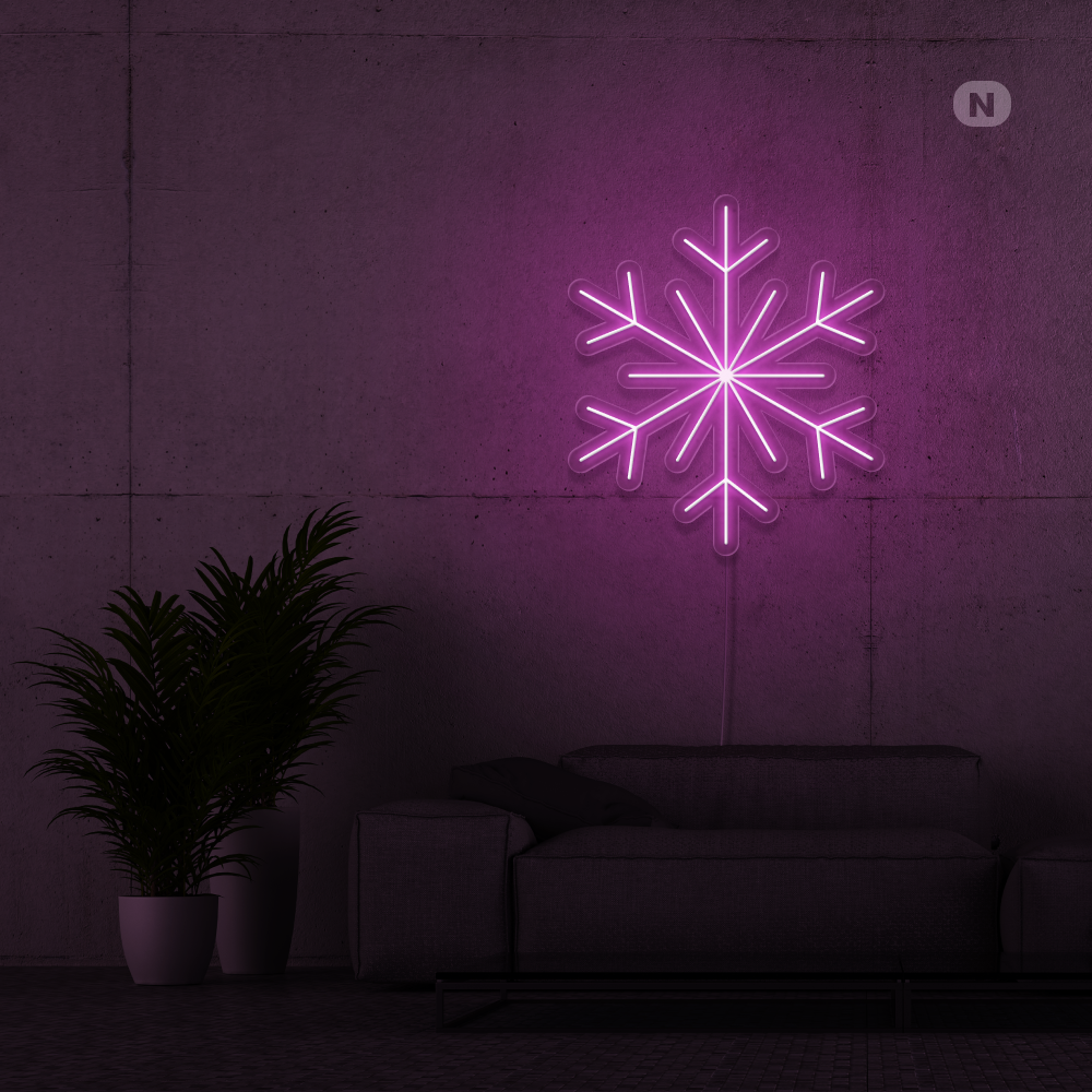 Insegna Al Neon Fiocchi di neve