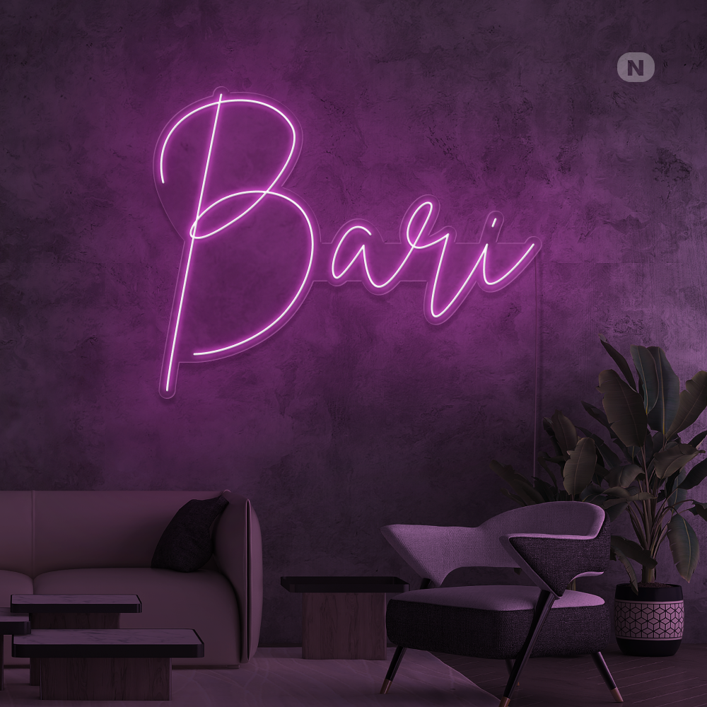 Insegna al neon Bari