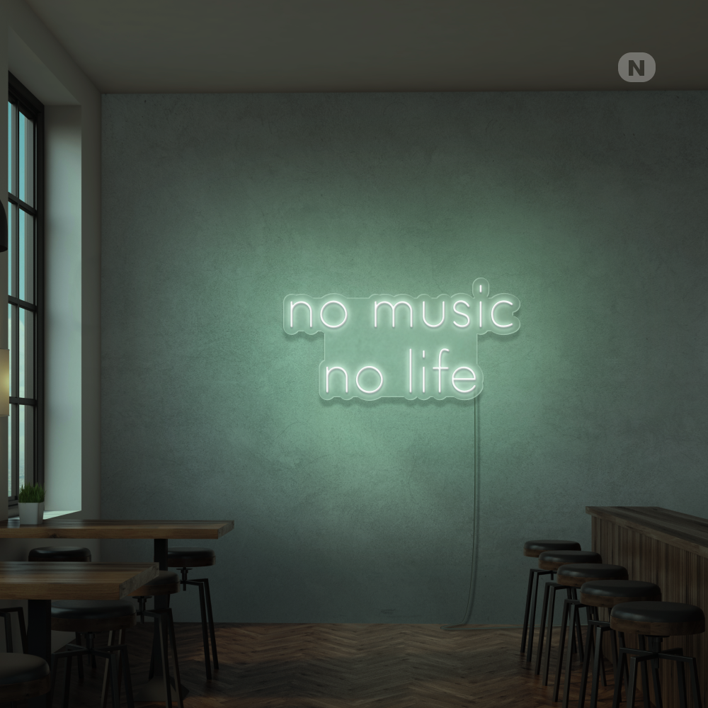 Insegna Al Neon No Music No Life