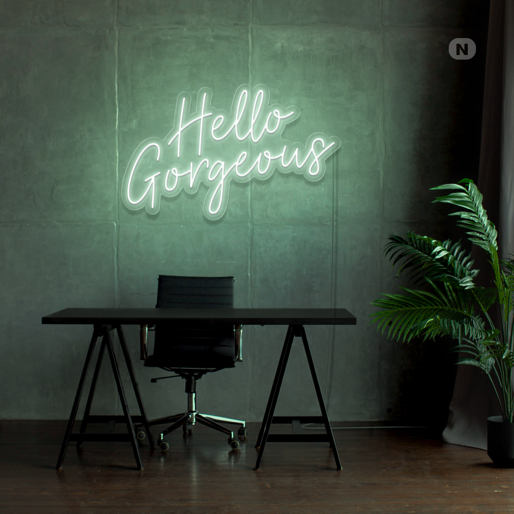 Insegna al neon Hello Gorgeous