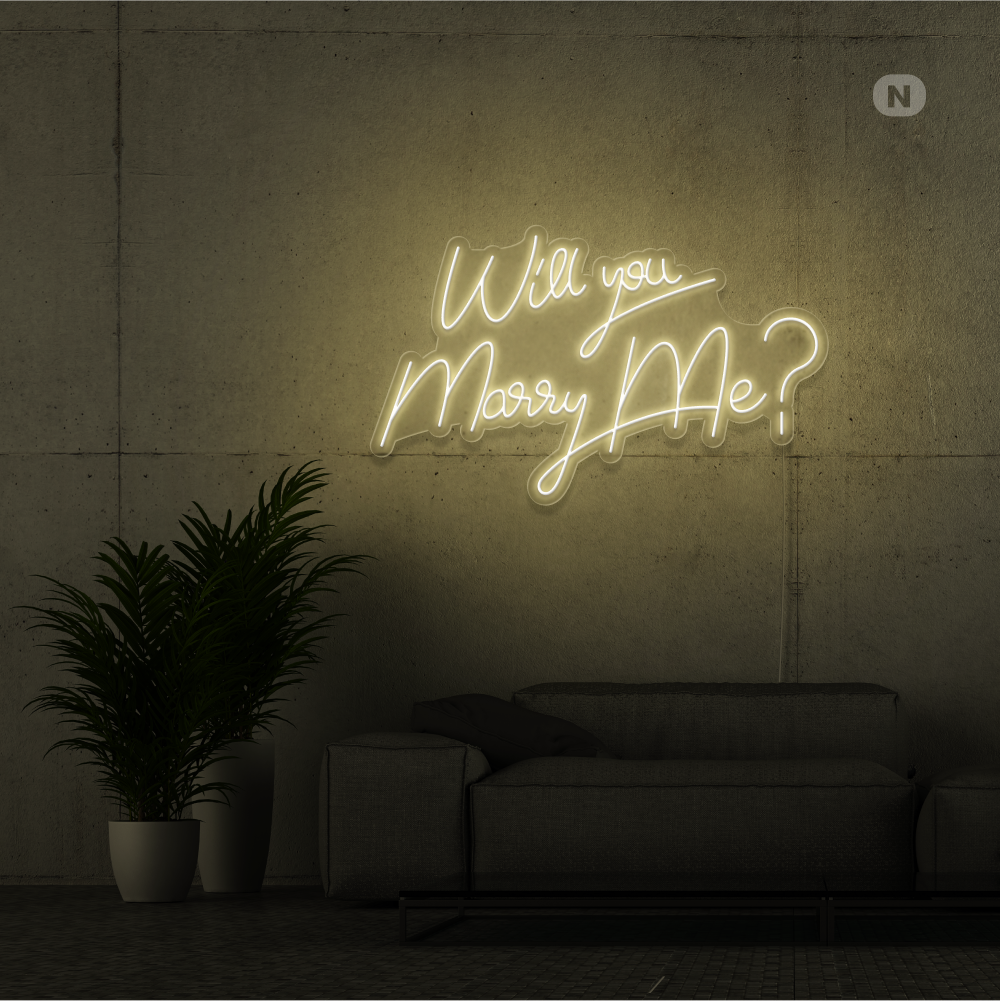 Insegna Al Neon Will You Marry Me