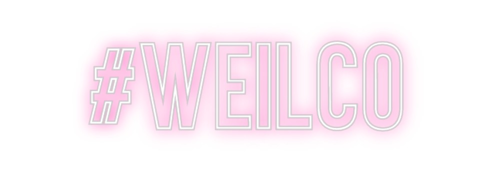 Neon personalizzato: #WEILCO
