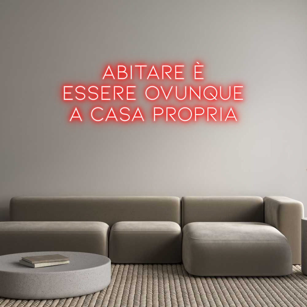 Neon personalizzato: ABITARE ...