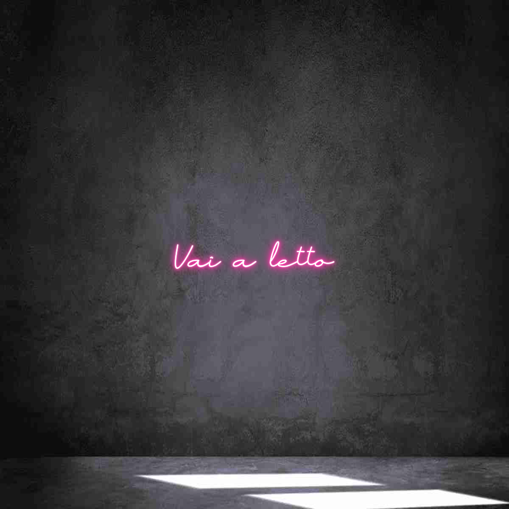Neon personalizzato: Vai a letto