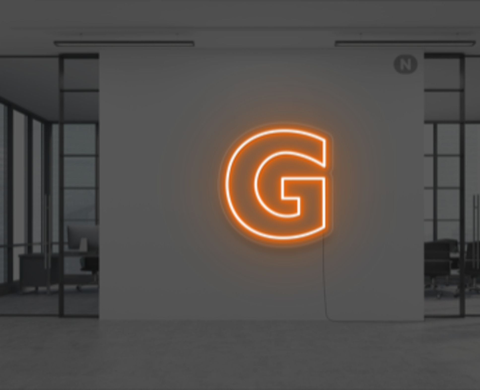 lettera-g-al-neon-arancio