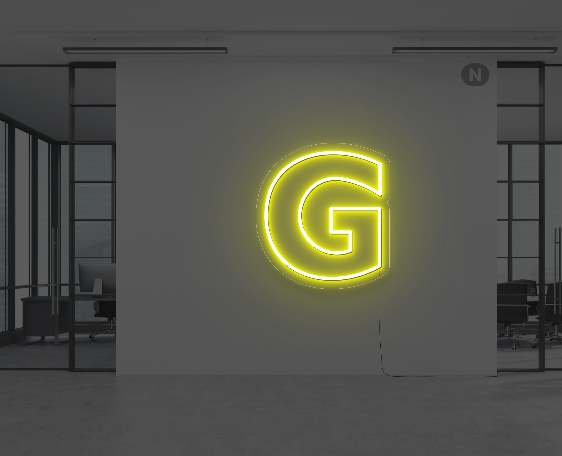 lettera-g-al-neon-giallo