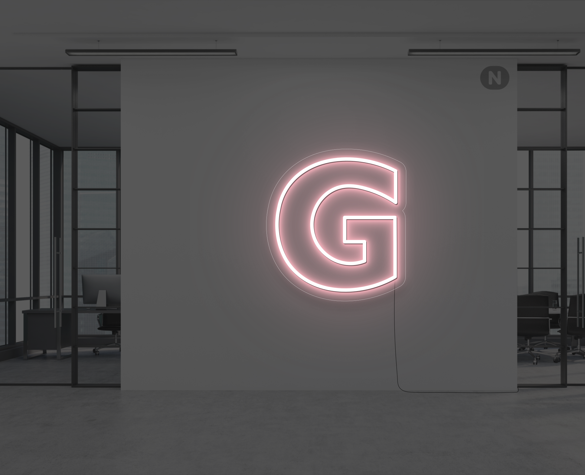 lettera-g-al-neon-rosa