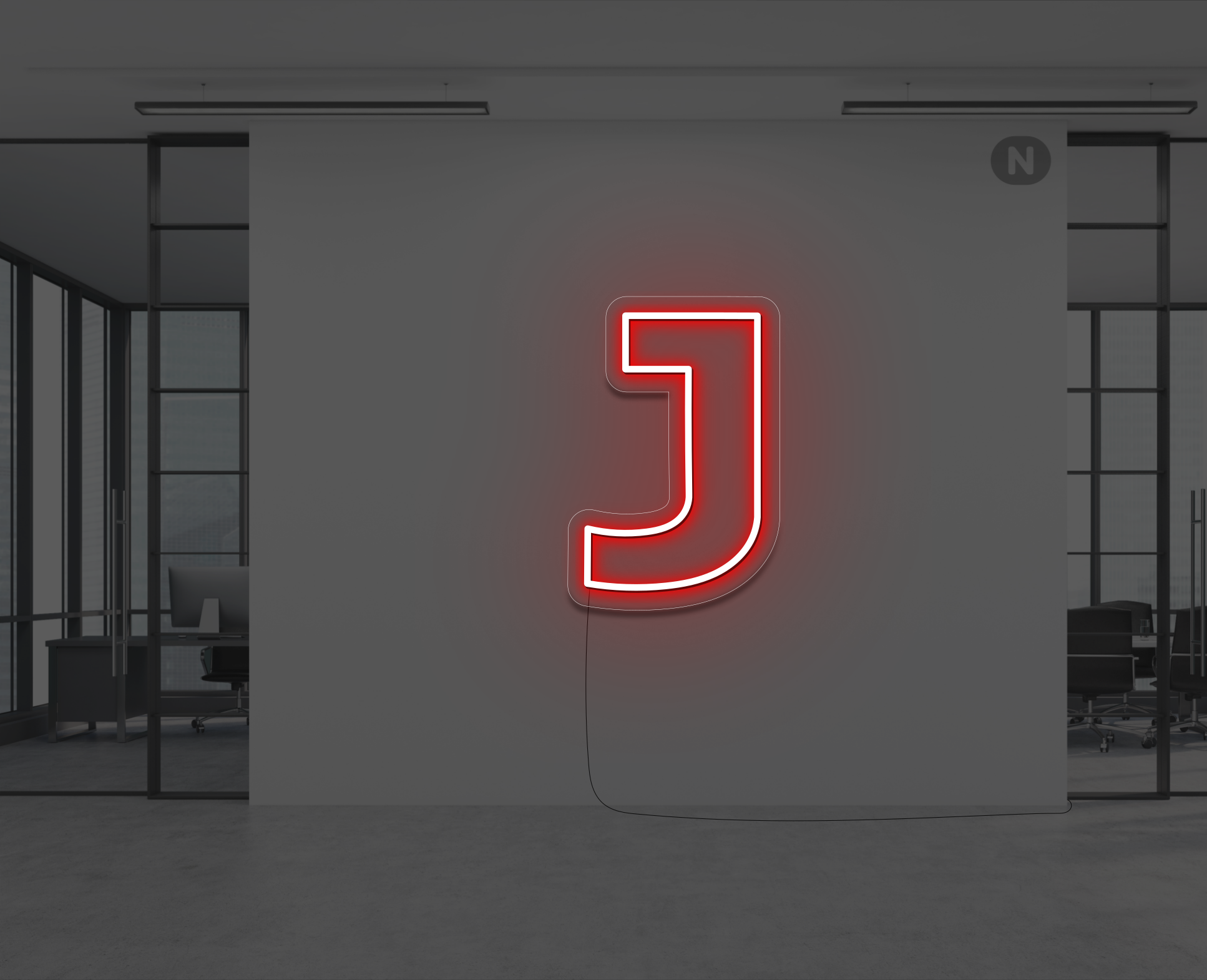 lettera-j-al-neon-rosso