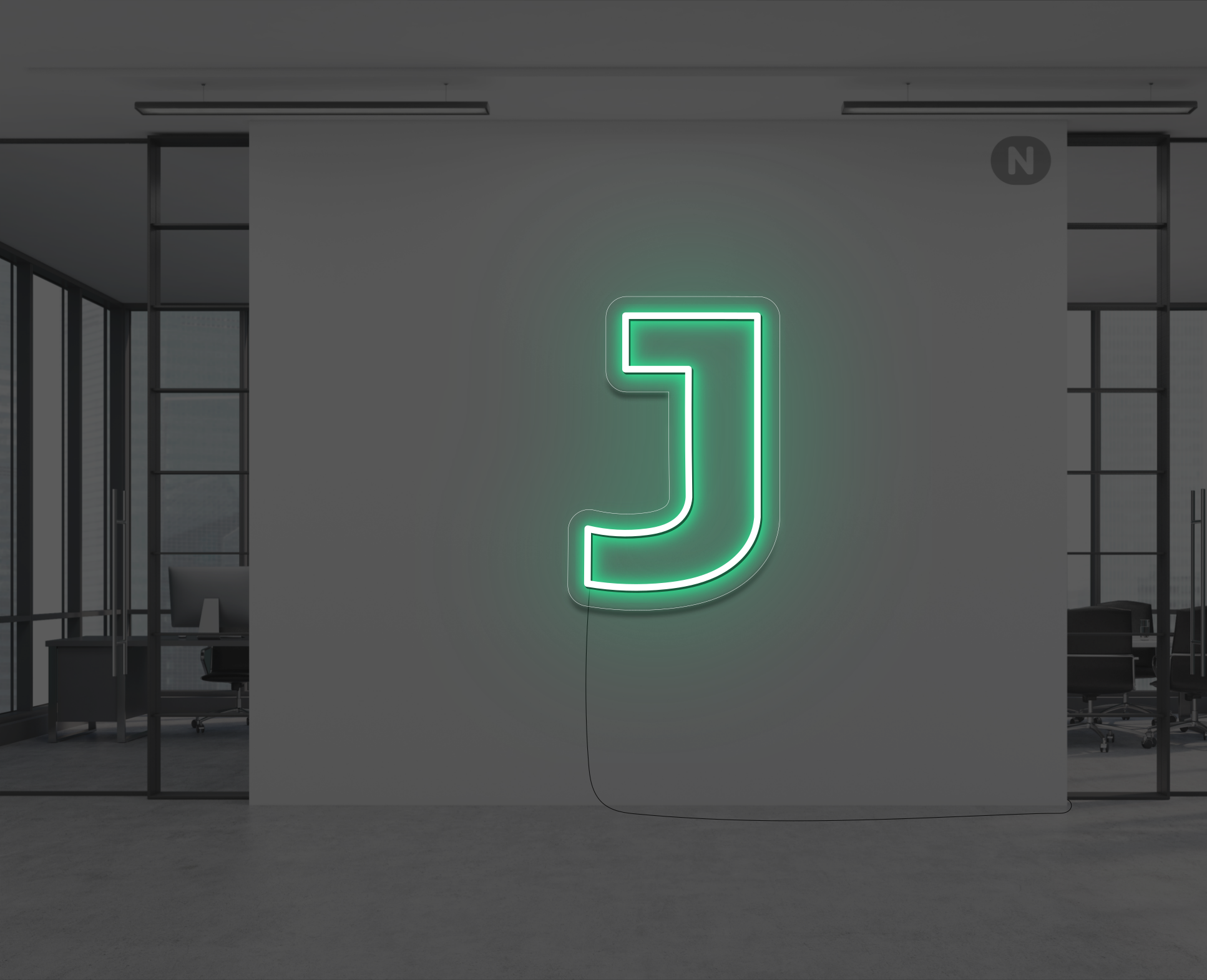 lettera-j-al-neon-verde