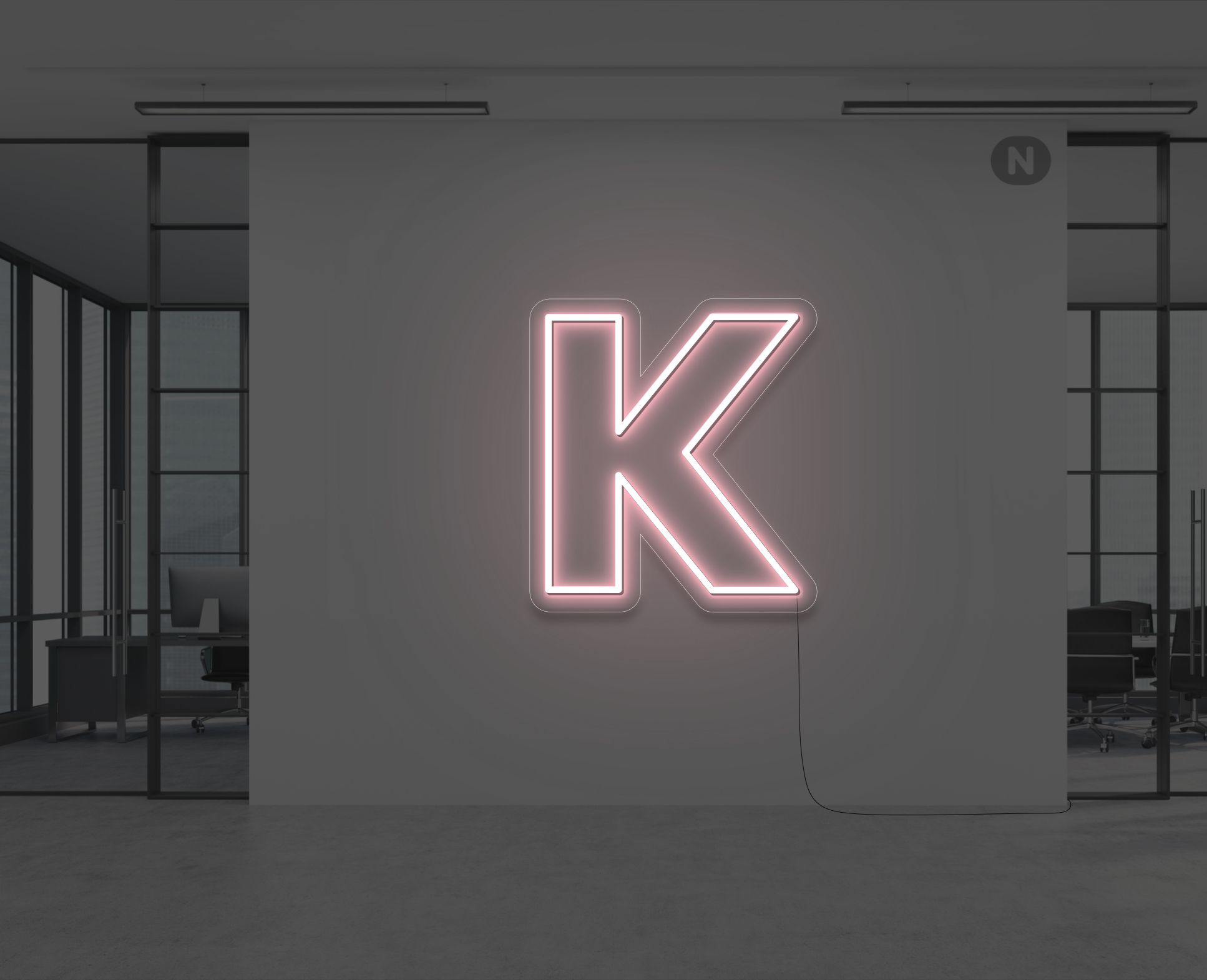 lettera-k-al-neon-rosa