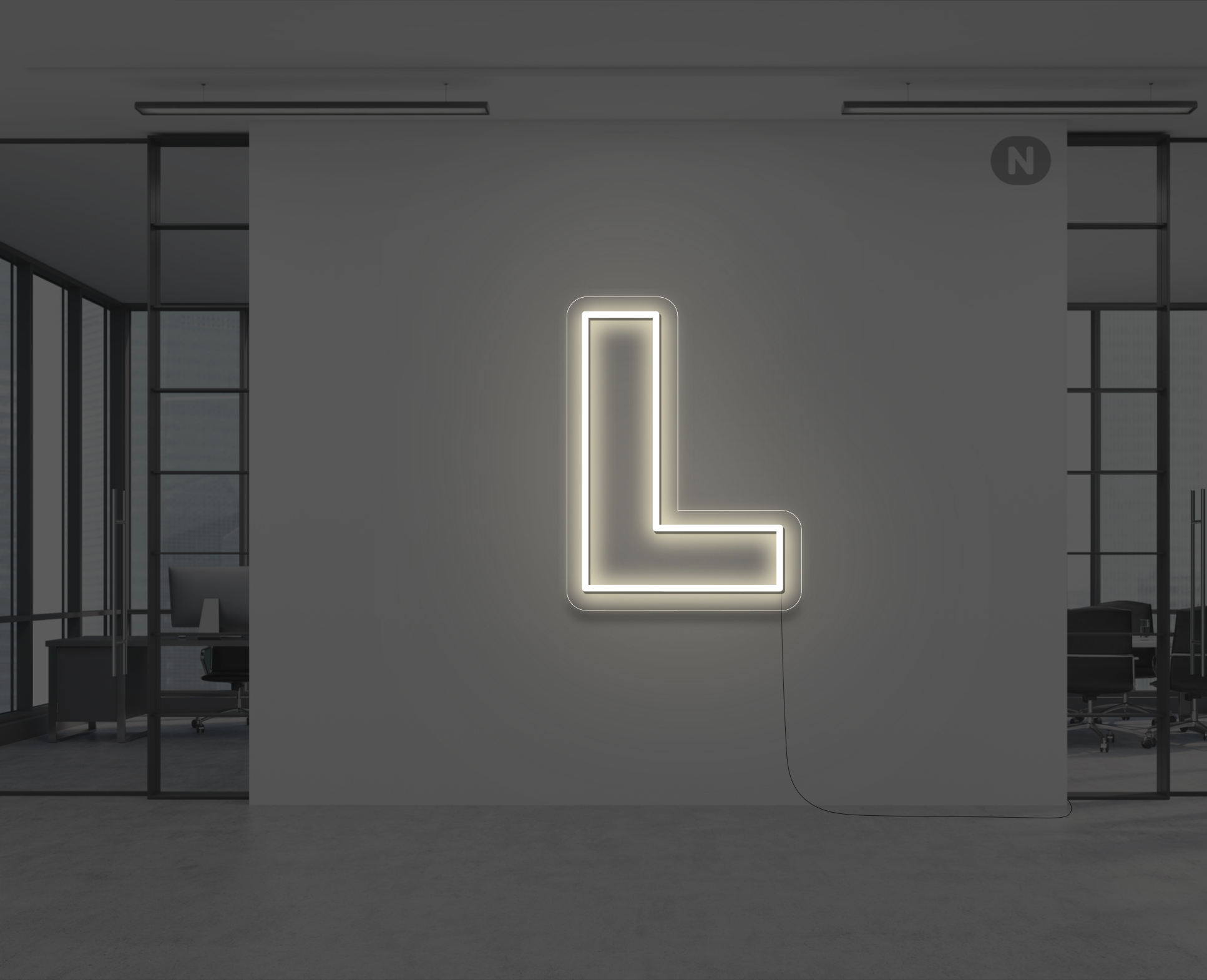 lettera-l-al-neon-bianco-caldo