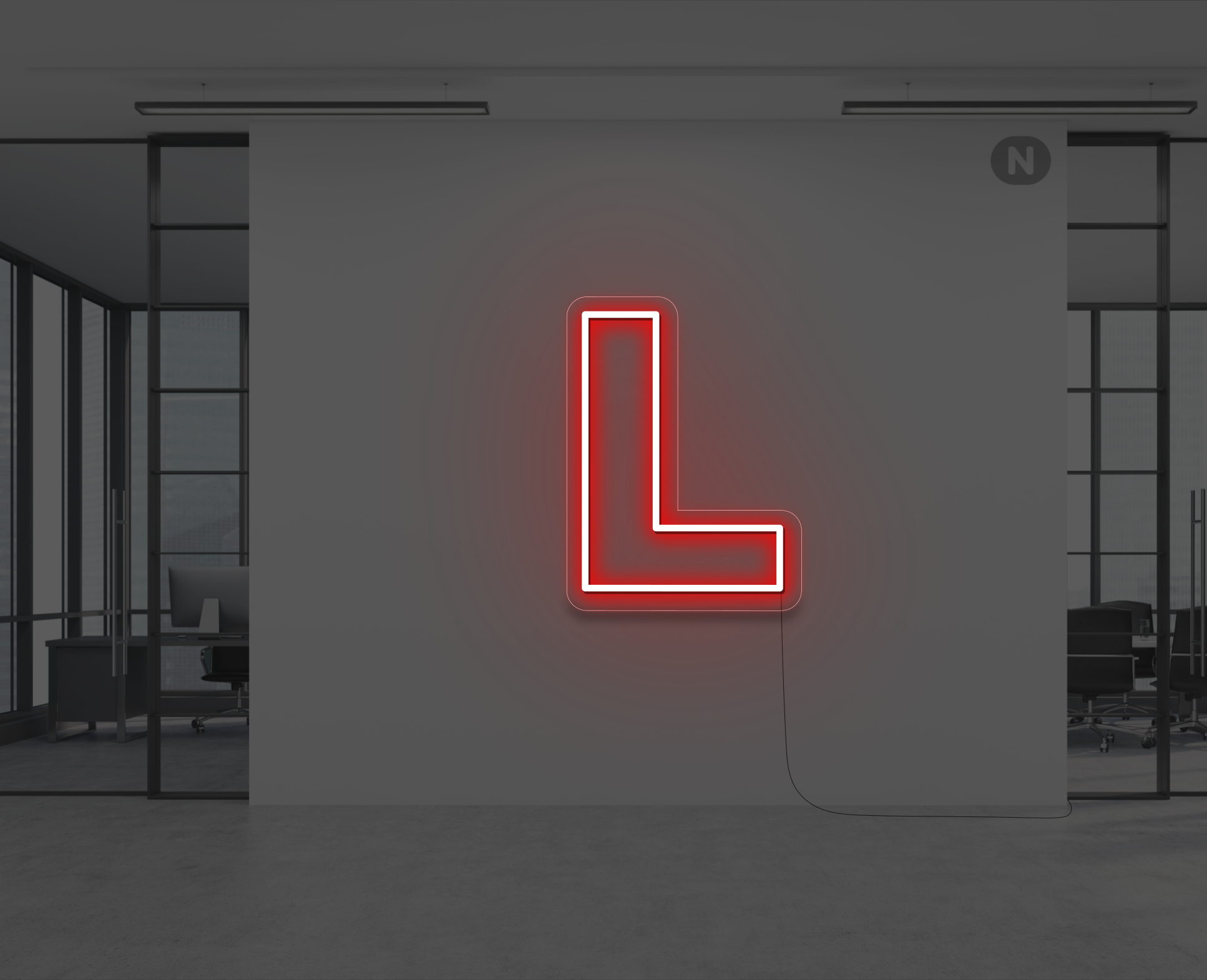 lettera-l-al-neon-rosso