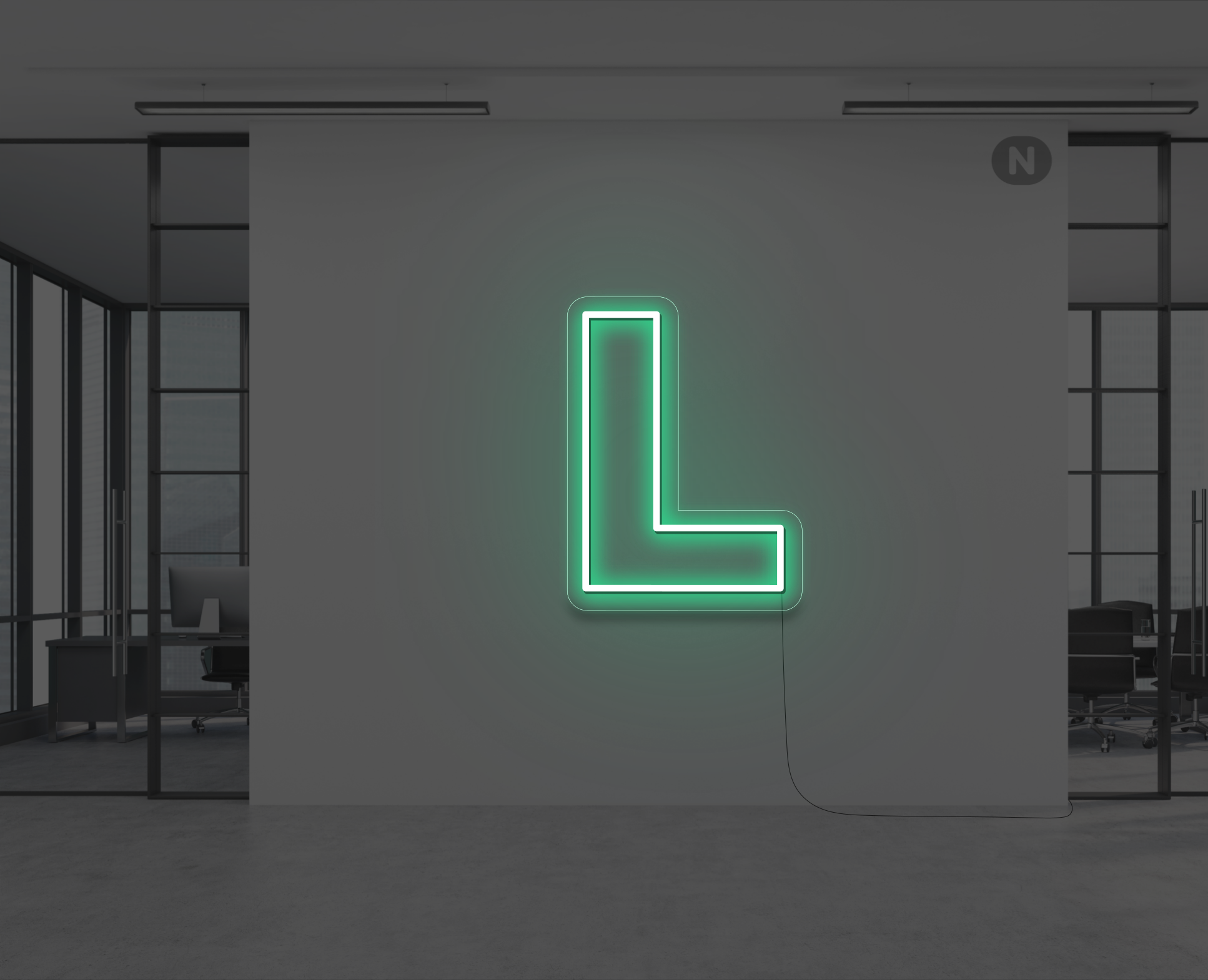 lettera-l-al-neon-verde