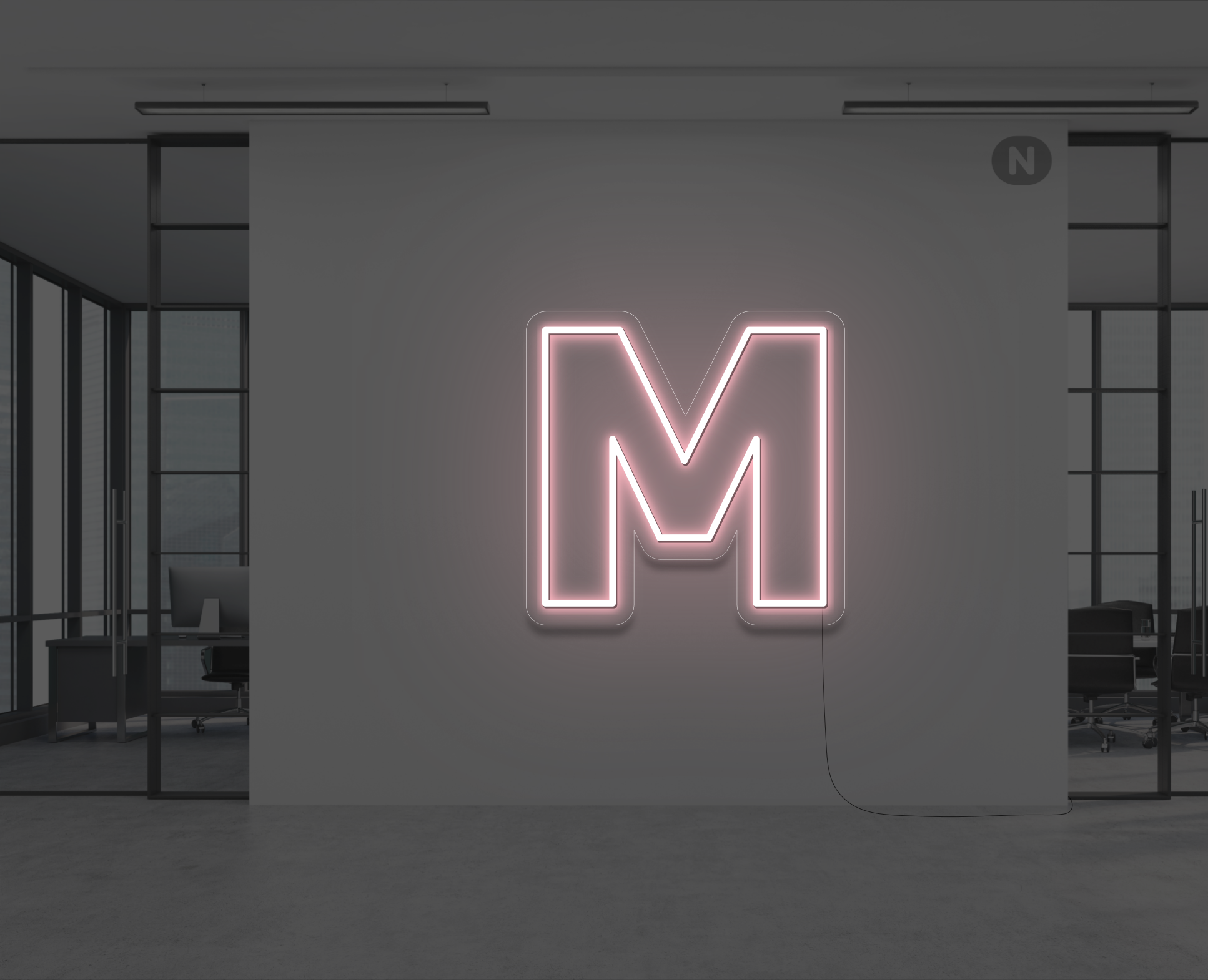 lettera-m-al-neon-rosa