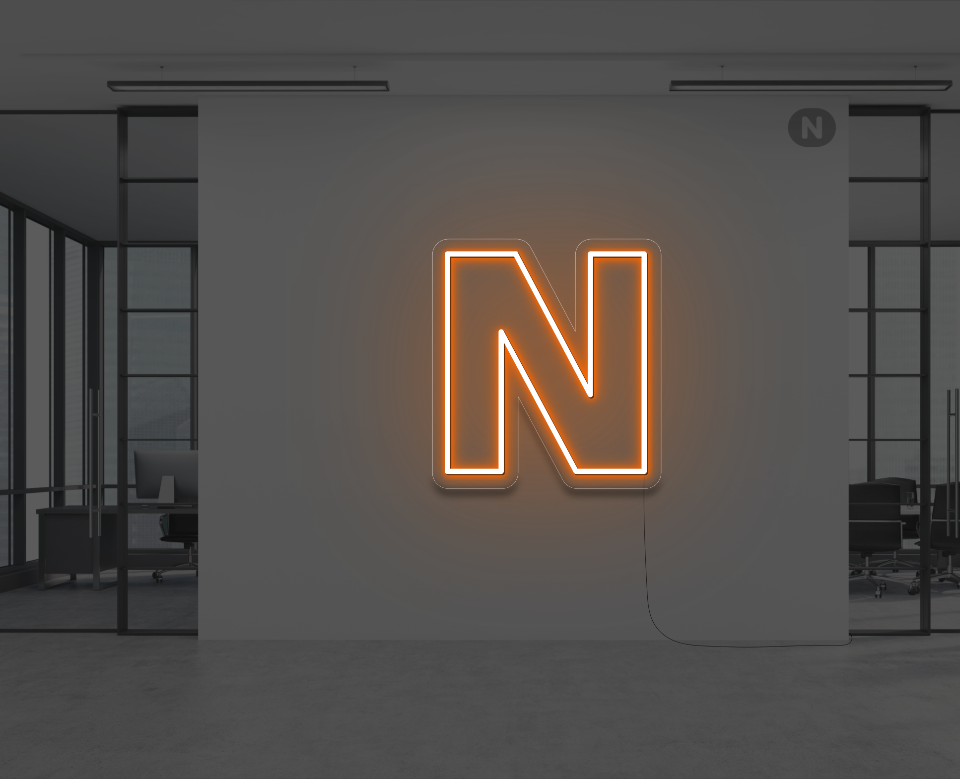 lettera-n-al-neon-arancio
