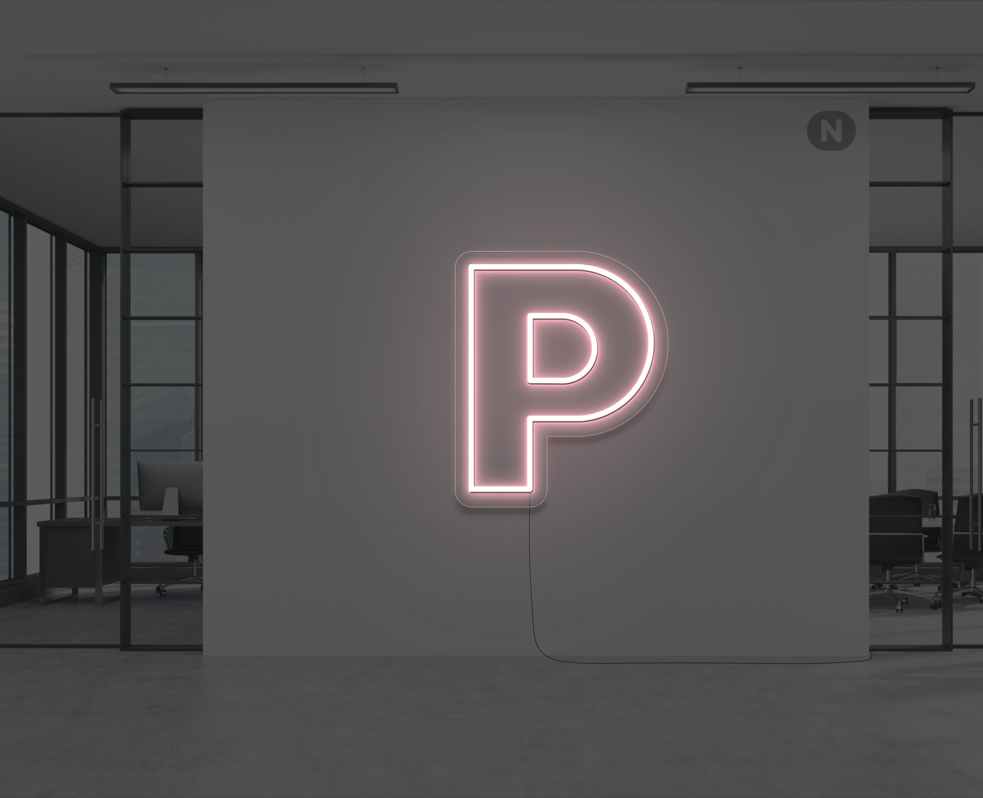 lettera-p-al-neon-rosa