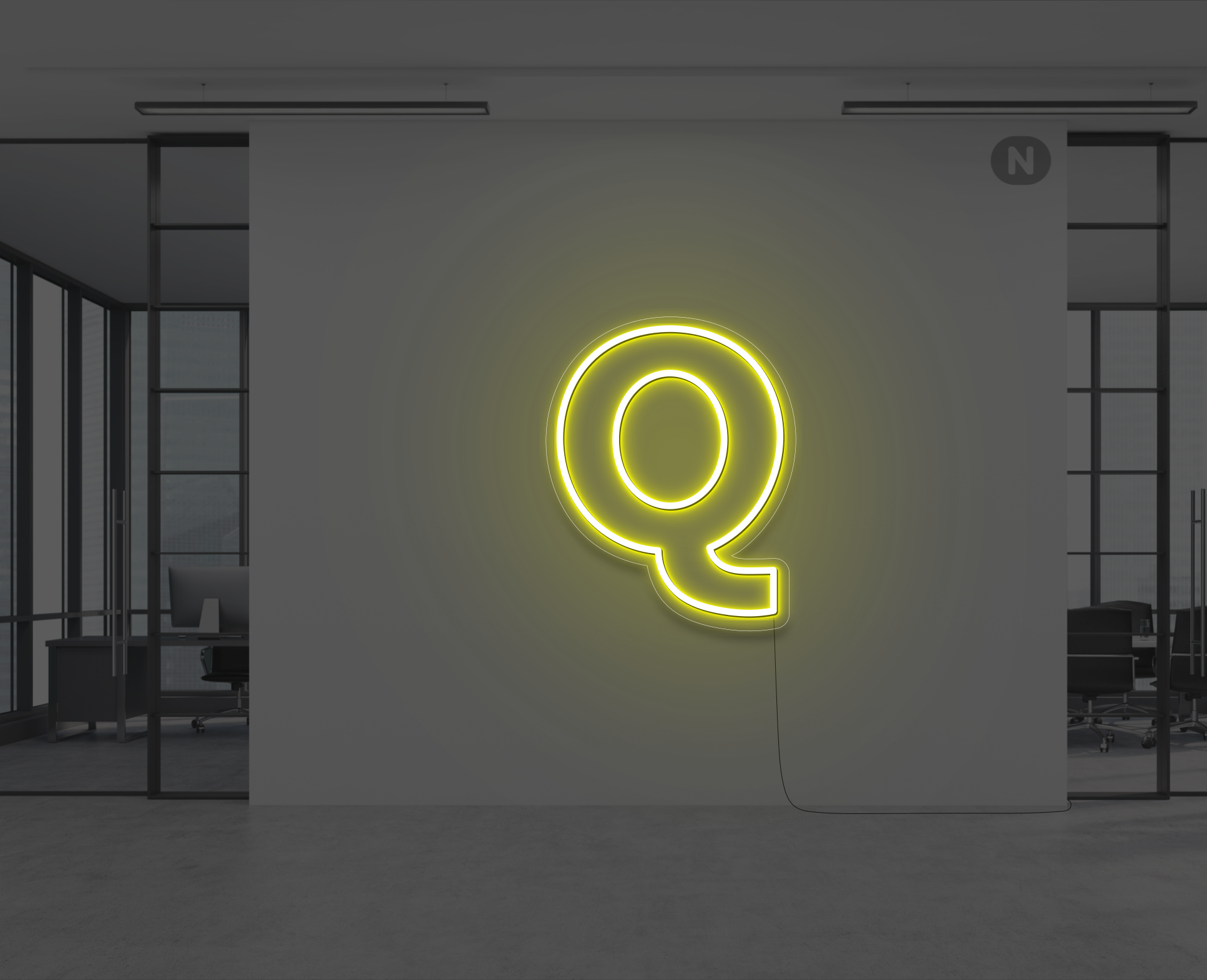 lettera-q-al-neon-giallo