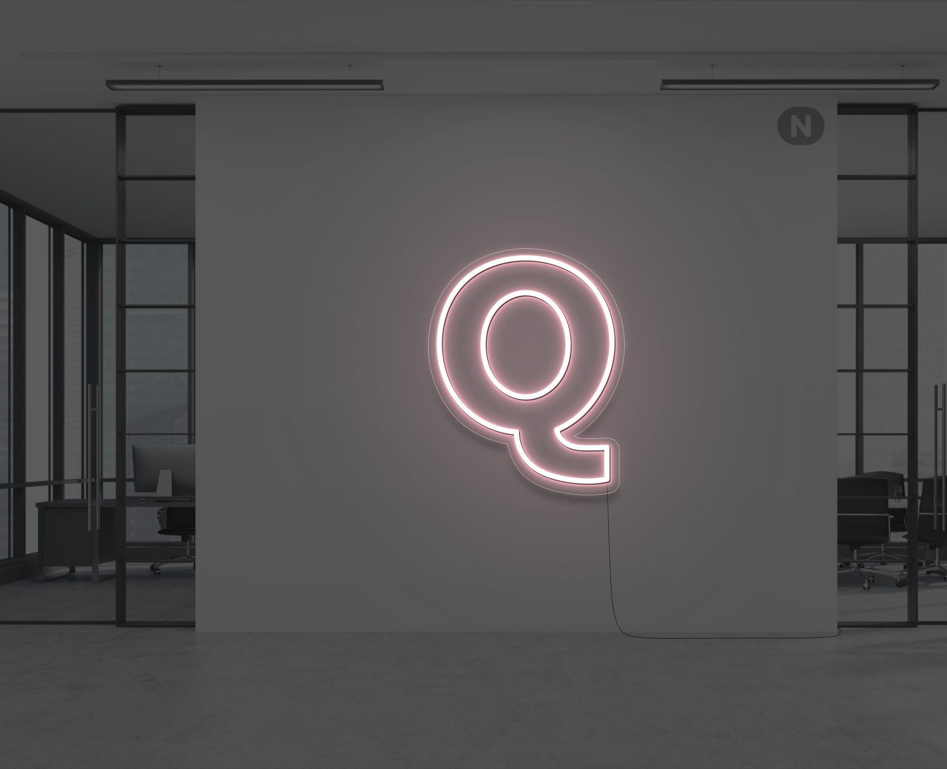 lettera-q-al-neon-rosa