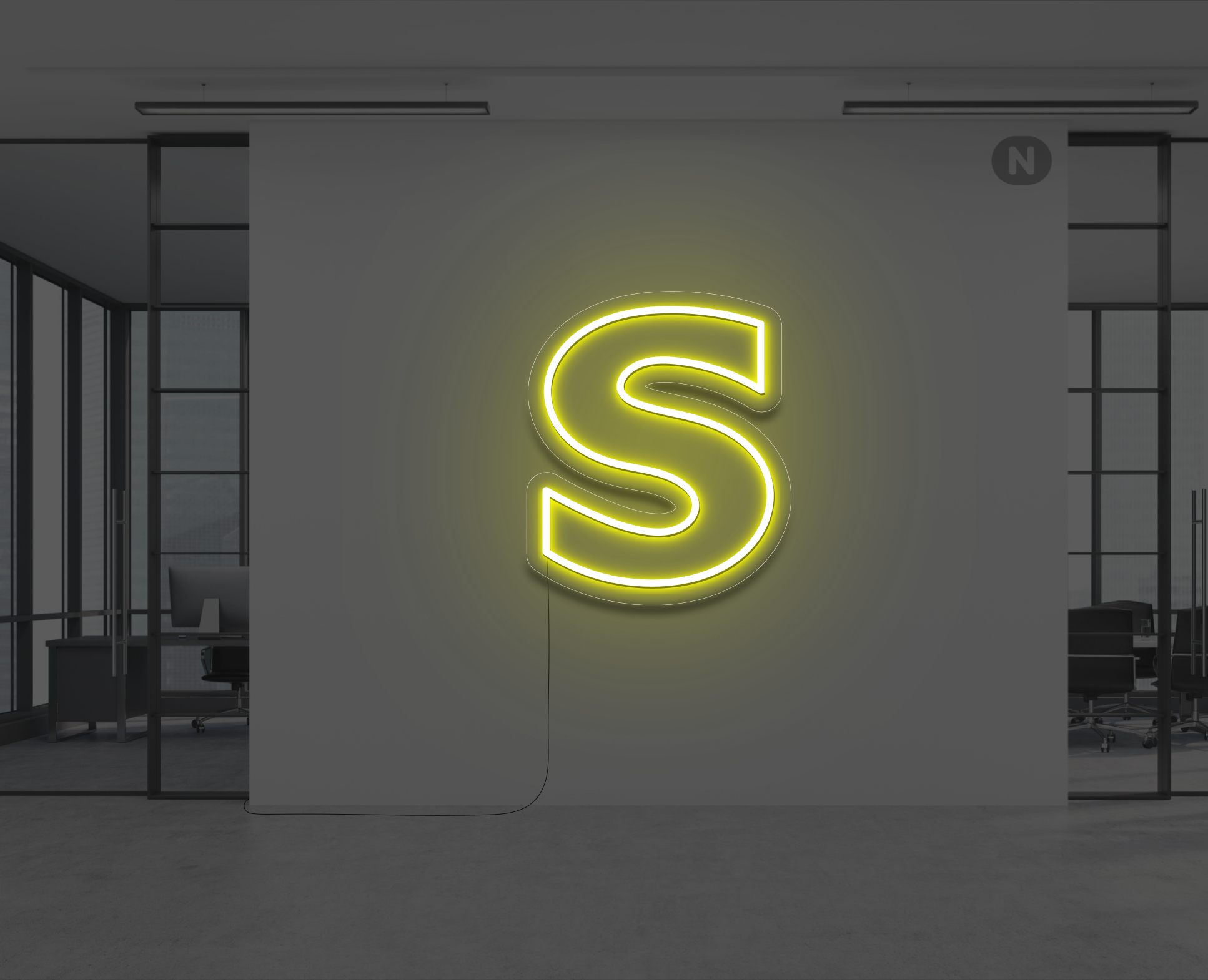 lettera-s-al-neon-giallo